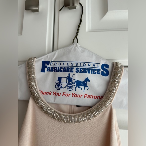 Prom Dress - Beige Maxi Dress with Beaded Detail - Picture 3 of 3